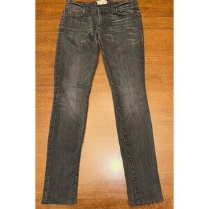 Current/Elliott Jeans Womens 0 / 26 Cotton Blend Denim Five Pocket Skinny Black
